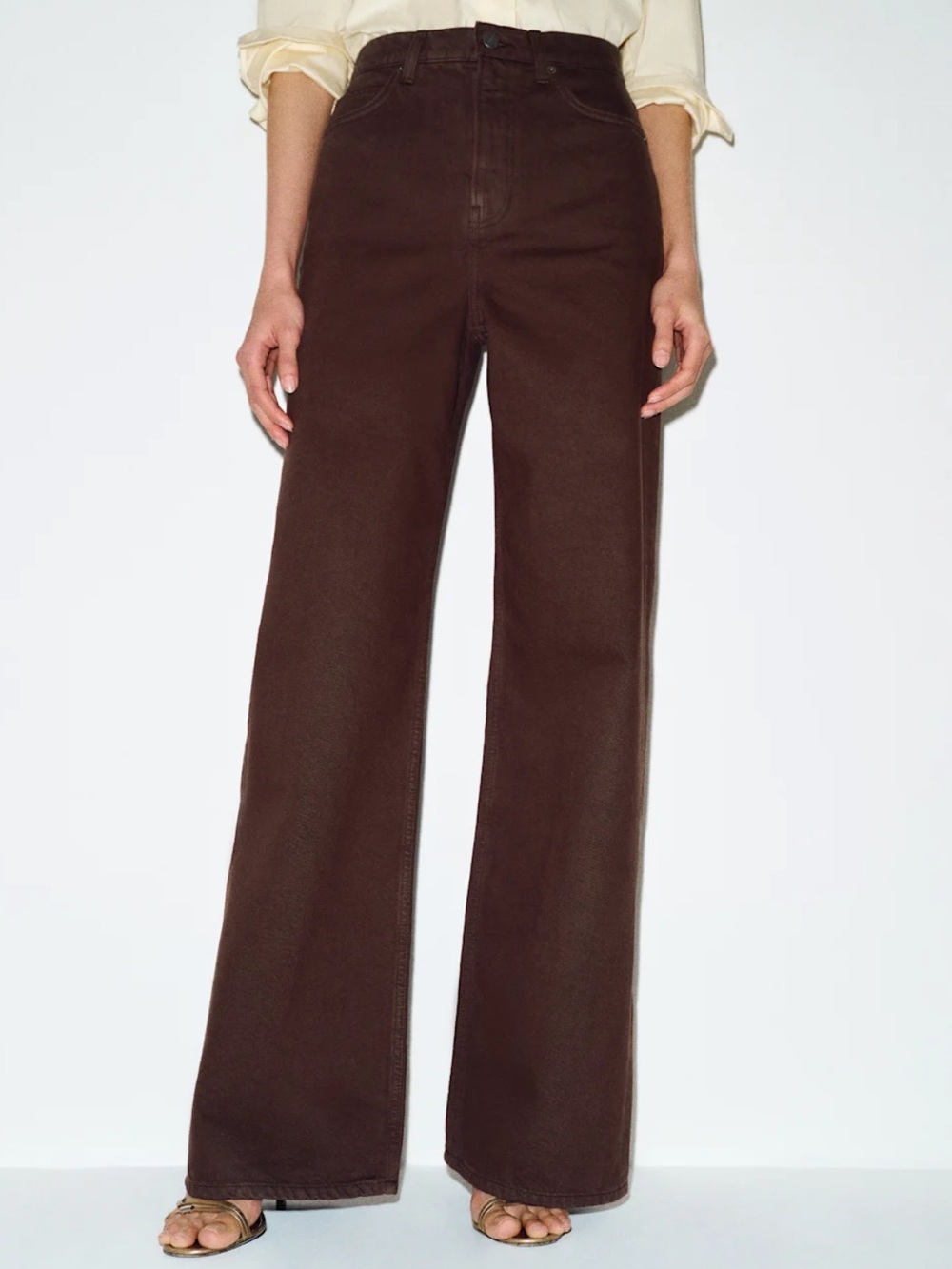 Reformation Cary High Rise Slouchy Wide Leg Jeans Long